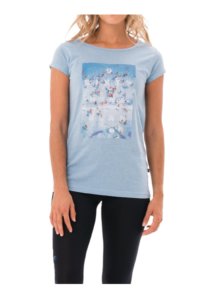 69slam Tricou pentru femei 69SLAM MRS SIXTY BLUE MELANGE ELISA