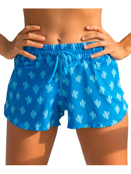 69slam Pantaloni scurți pentru femei 69SLAM DESERT SCENE BLUE RAMA