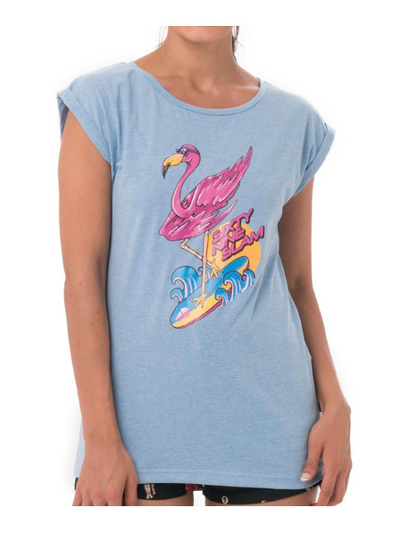 69slam Tricou pentru femei 69SLAM VACAY GO! BLUE MELANGE ELISA