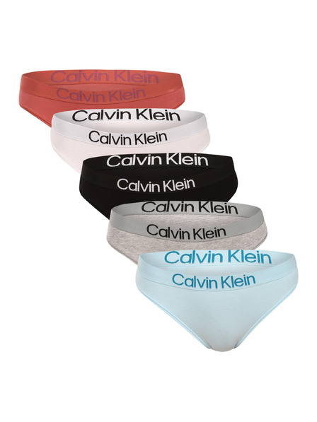 Calvin Klein Set de cinci - chiloți multicolori Calvin Klein pentru femei