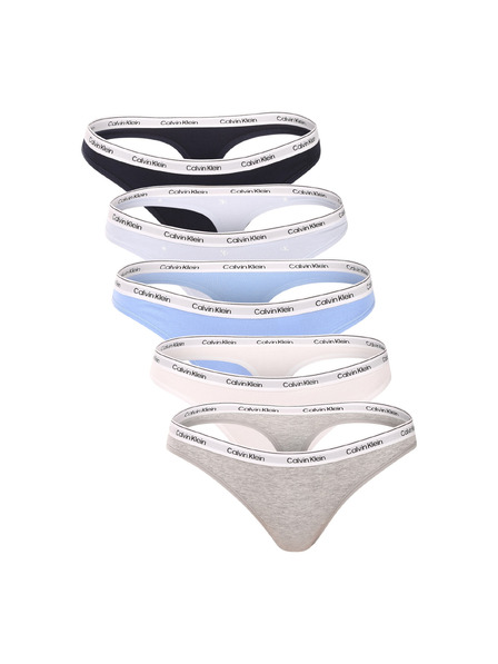 Calvin Klein Set de cinci - tanga multicolori Calvin Klein pentru femei