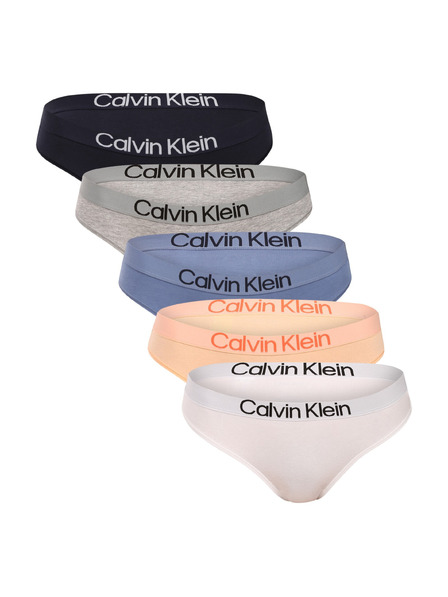 Calvin Klein Set de cinci - chiloți multicolori Calvin Klein pentru femei