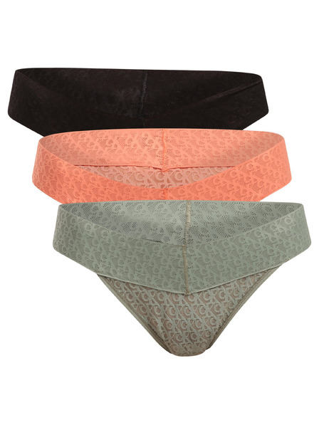 Calvin Klein Set de trei - chiloți multicolori Calvin Klein pentru femei