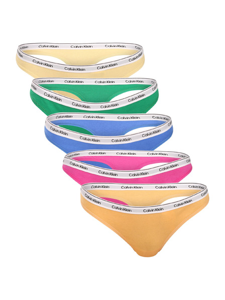 Calvin Klein Set de cinci - tanga multicolori Calvin Klein pentru femei