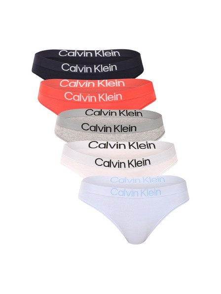 Calvin Klein Set de cinci - tanga multicolori Calvin Klein pentru femei