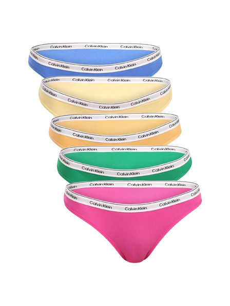 Calvin Klein Set de cinci - chiloți multicolori Calvin Klein pentru femei