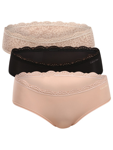 Calvin Klein Set de trei - chiloți multicolori Calvin Klein pentru femei