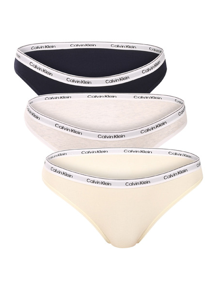 Calvin Klein Set de trei - chiloți multicolori Calvin Klein pentru femei