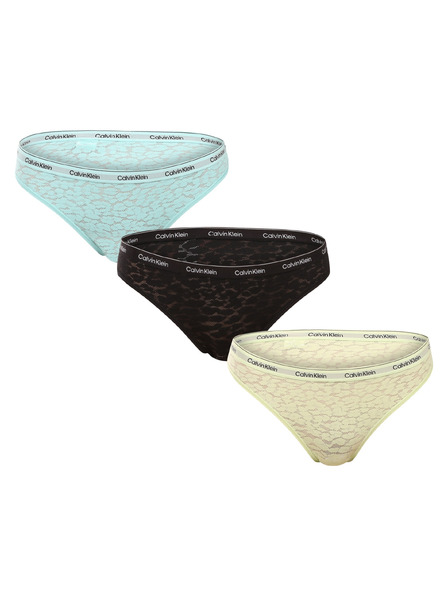 Calvin Klein Set de trei - chiloți multicolori Calvin Klein pentru femei
