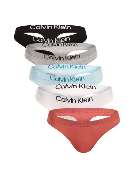 Calvin Klein Set de cinci - tanga multicolori Calvin Klein pentru femei