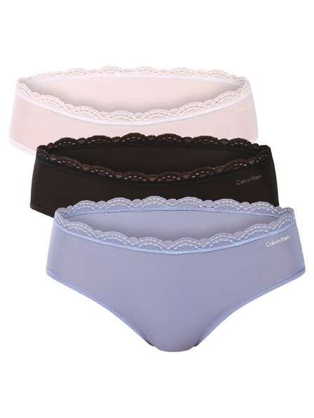 Calvin Klein Set de trei - chiloți multicolori Calvin Klein pentru femei