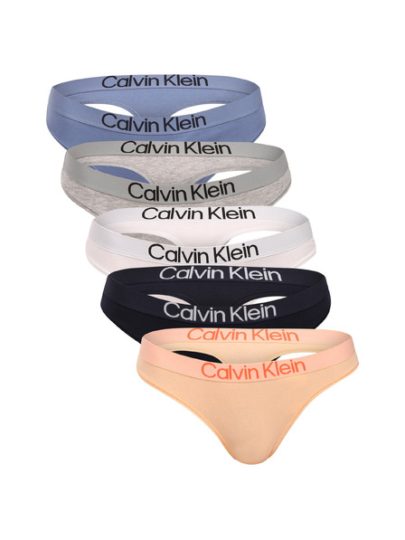Calvin Klein Set de cinci - tanga multicolori Calvin Klein pentru femei
