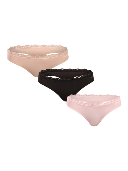 Calvin Klein Set trei - Tanga pentru femei Calvin Klein multicolor
