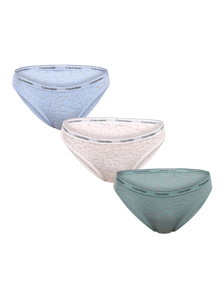 Calvin Klein Set de trei - chiloți multicolori Calvin Klein pentru femei