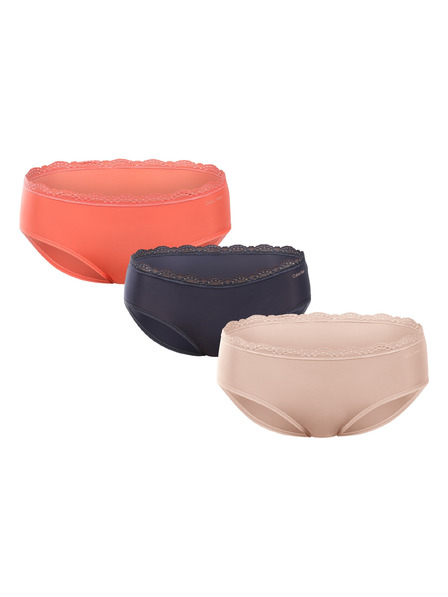 Calvin Klein Set de trei - chiloți multicolori Calvin Klein pentru femei