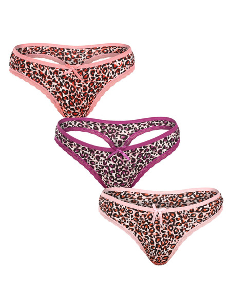 Fine Woman Set de trei - tanga pentru femei Fine woman multicolor