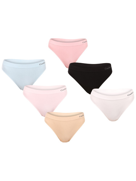 Gaubert Set de șase - tanga pentru femei Gaubert multicolori (GBTW-3104/mix)