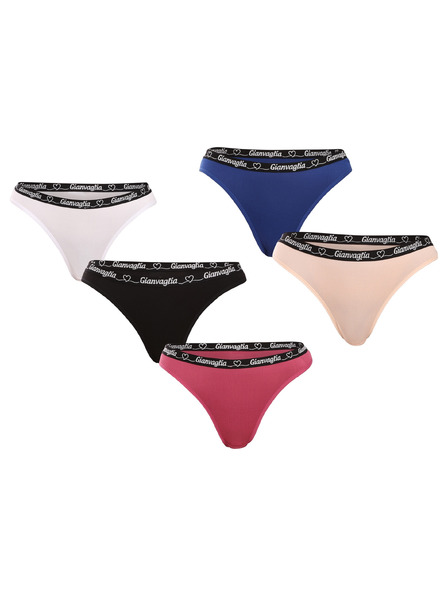 Gianvaglia Set de cinci - tanga pentru femei Gianvaglia multicolori