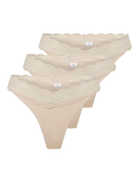 ONLY Set de trei - tanga damă ONLY bej