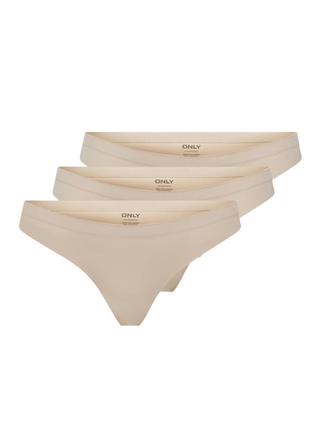 ONLY Set de trei - tanga damă ONLY bej