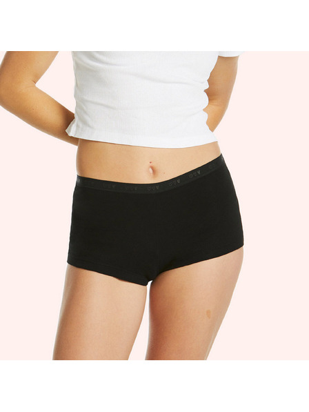 Love Luna Chilot menstrual pentru fete Love Luna Shortie Brief Black Hearts