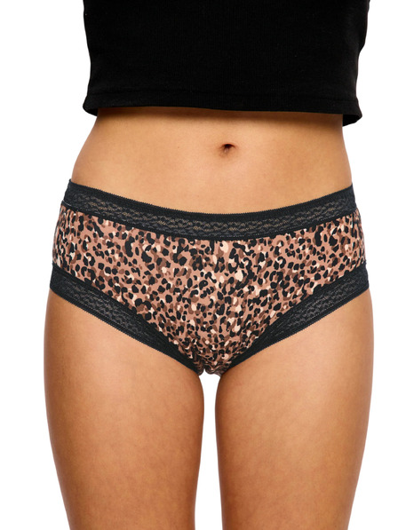 Modibodi Chiloți menstruali Modibodi Sensual Boyleg Light Animalia Brown
