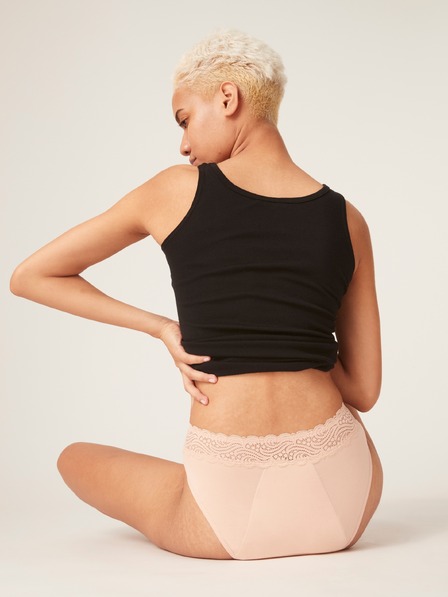Modibodi Chiloți menstruali Modibodi Sensual Hi-Waist Bikini Maxi Beige