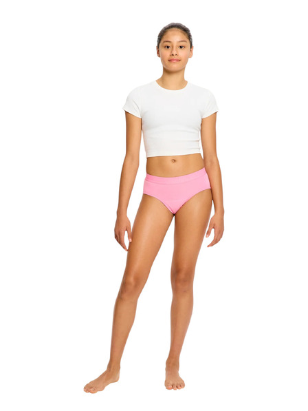 Modibodi Chiloți menstruali pentru fete Modibodi Teen Hipster Boyleg Moderate Jellybean Pink
