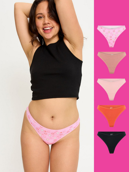 Modibodi Set de cinci - Tanga menstruală Modibodi Happy Place Multi