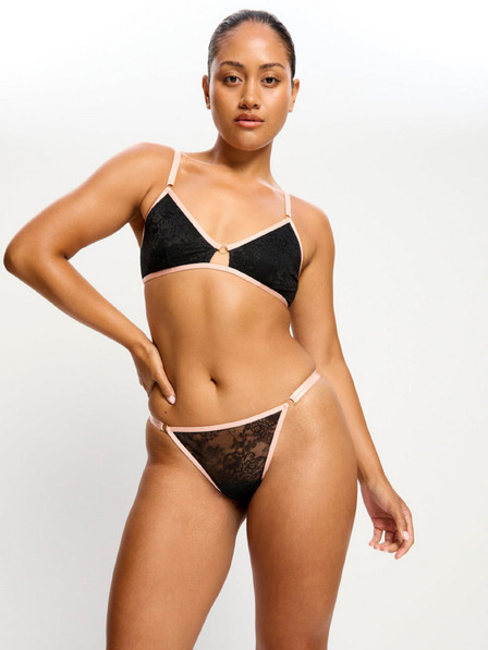Modibodi Tanga menstruală Modibodi Bliss Thong Light Jet Black