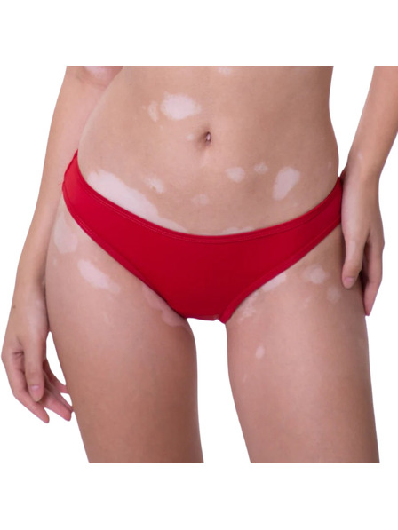 Femi.Eko Costum de baie menstrual Femi.Eko Maja Bikini UPF30 Moderate roșu partea de jos
