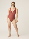 Modibodi Costum de baie menstrual Modibodi High V Neck One Piece Sahara Red