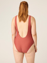 Modibodi Costum de baie menstrual Modibodi High V Neck One Piece Sahara Red