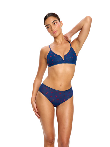 Modibodi Sutien Modibodi Intimates V Day V-Bralette Navy Chilli