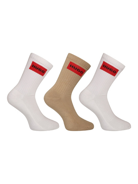 HUGO Set de trei - șosete HUGO înalte multicolore