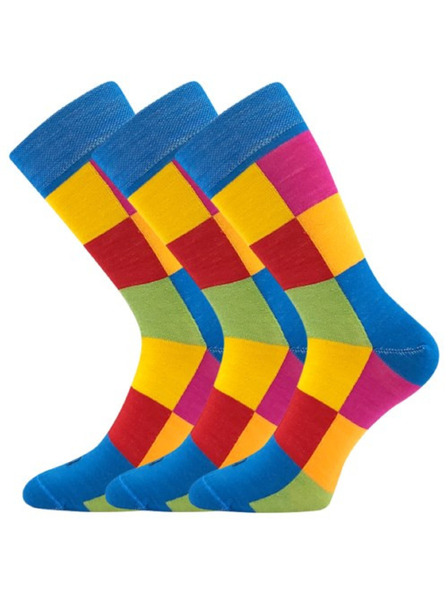 Lonka Set de trei - ciorapi Lonka din lână multicolori (Wocube-colorat)