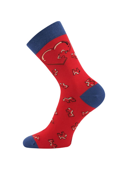 Lonka Set de trei - ciorapi veselí Lonka inimă multicolori