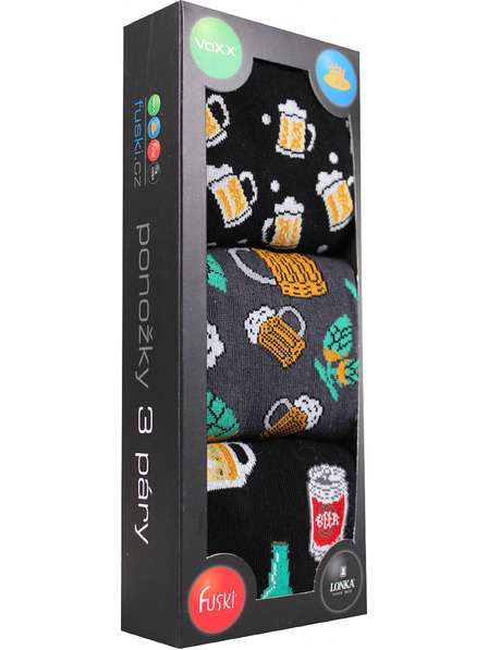 Lonka Set de trei - ciorapi veselí Lonka multicolori