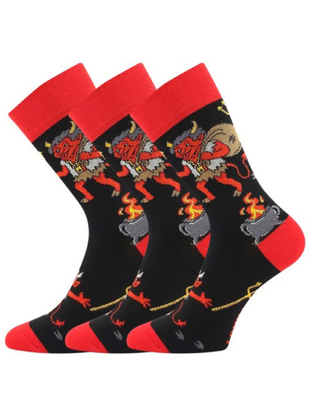Lonka Set de trei - ciorapi veselí Lonka multicolori (Trepifajxl drac)