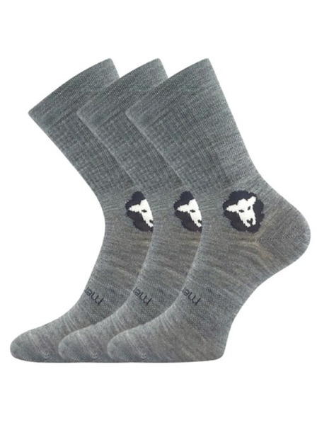 VoXX Set trei - șosete VoXX merino gri deschis