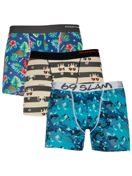 69slam Set de trei - boxeri bărbătești 69SLAM fit bamboo mix