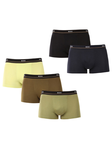 BOSS Set de cinci - boxeri bărbătești BOSS multicolori