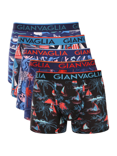 Gianvaglia Set de cinci - boxeri pentru bărbați Gianvaglia multicolori
