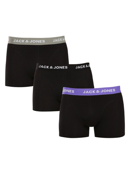 Jack & Jones Set de trei - boxeri pentru bărbați Jack and Jones negri