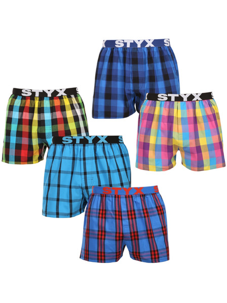 Styx Set de cinci - boxeri bărbați Styx elastic sport multicolor