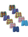Styx Set de zece - boxeri bărbătești Styx clasic elastic multicolori