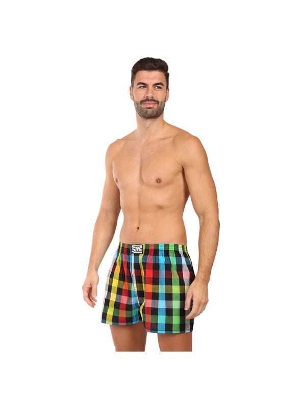 Styx Set de zece - boxeri bărbătești Styx clasic elastic multicolori
