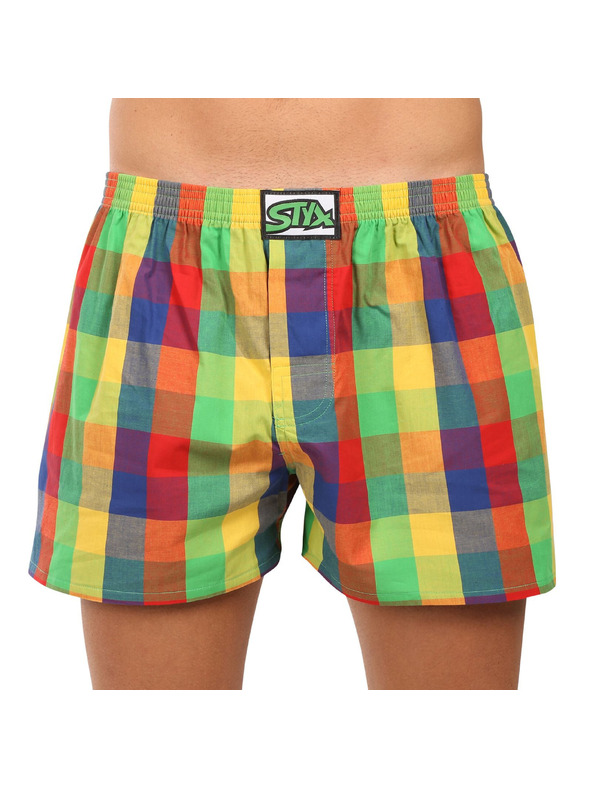 Styx Set de zece - boxeri bărbătești Styx clasic elastic multicolori