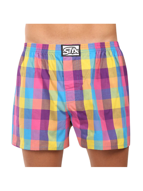 Styx Set de zece - boxeri bărbătești Styx clasic elastic multicolori