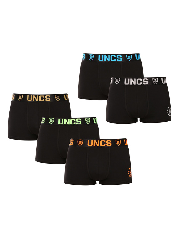 UNCS Set de cinci - boxeri bărbătești UNCS negri